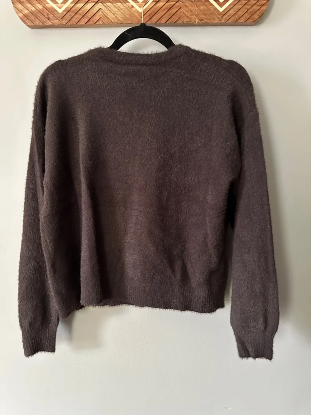 Rachel Zoe Plush Velvet-Bow Cardigan - Charcoal Gray - Picture 3 of 5